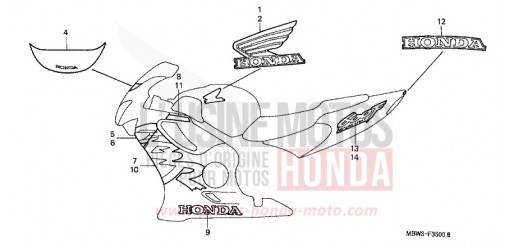 RAYURE (1) CBR600FX de 1999